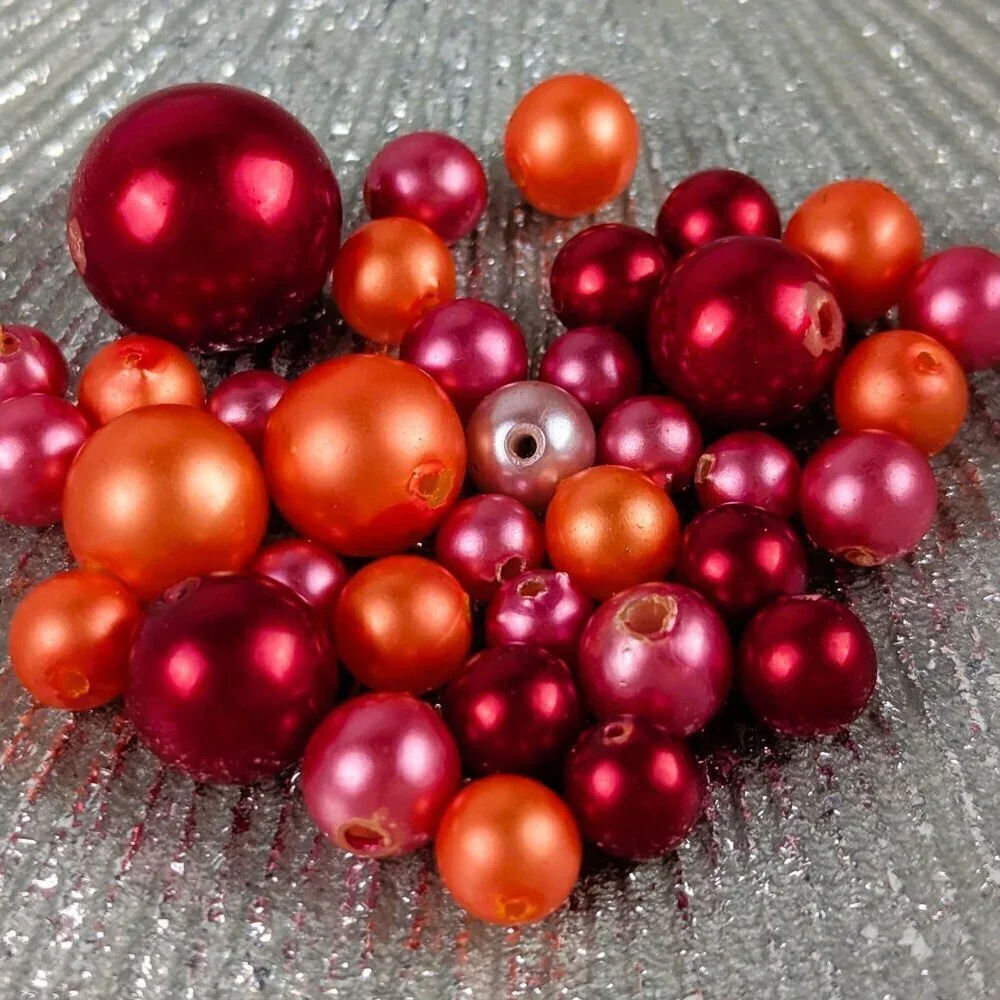 Vintage Red/Pink/Orange Pearls